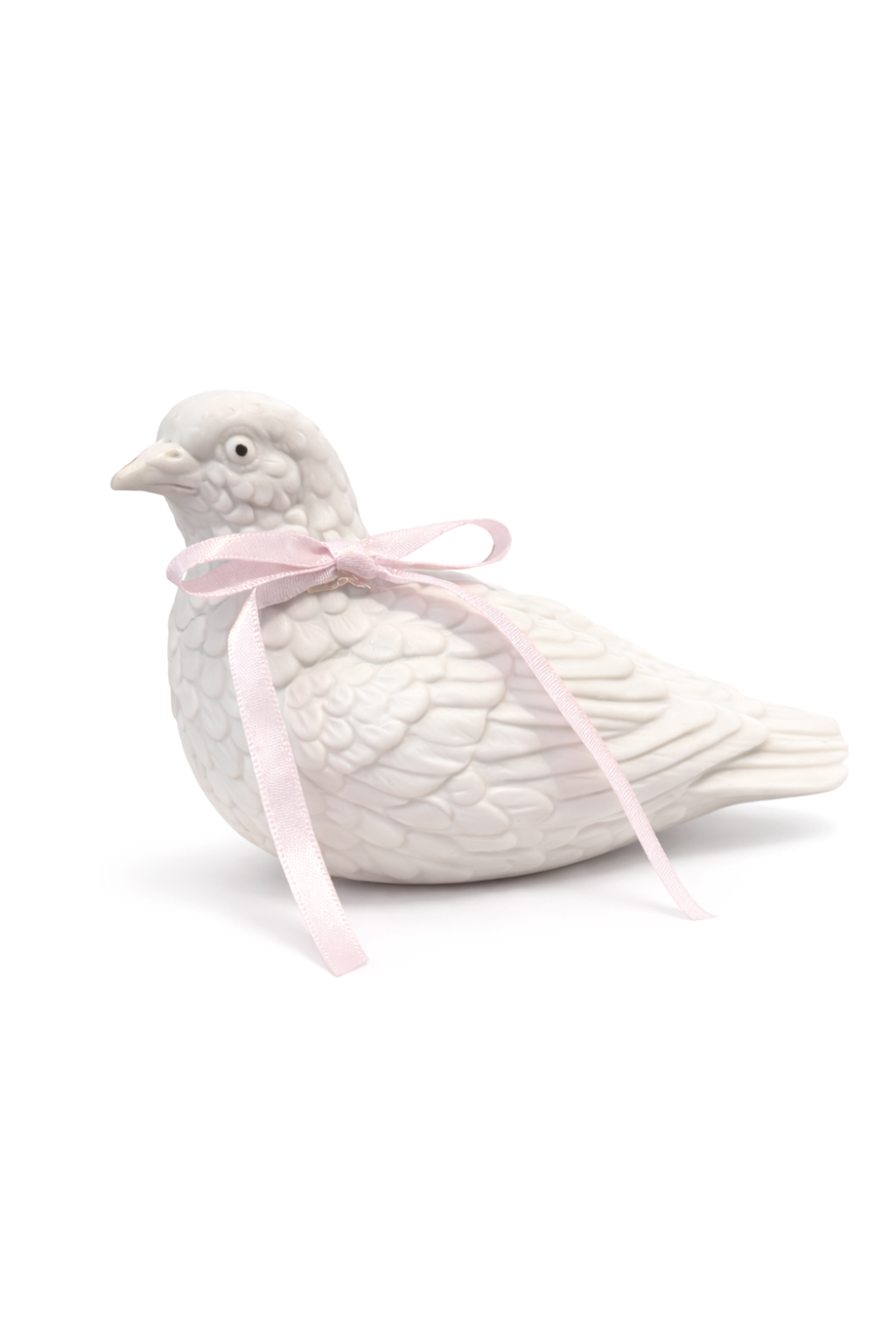 Blushing Dove | Vintage White Porcelain Bird Figurine