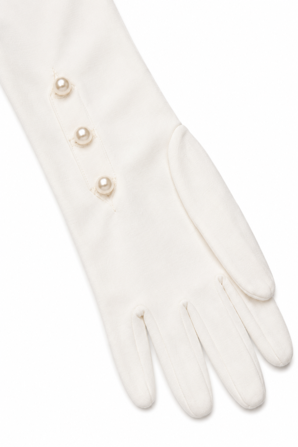 Vintage NWT White Pearl Button Opera Gloves | Deadstock Made in USA | Bridal Gloves | Mid-Century Formal Gloves