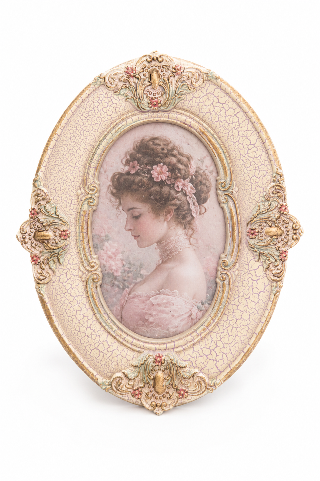 Vintage Rococo Oval Picture Frame | Romantic Photo Frame | Ornate Decorative Frame