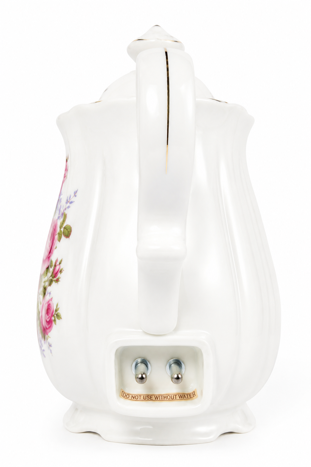 Vintage 1950s Japanese Pink Rose Porcelain Electric Teapot