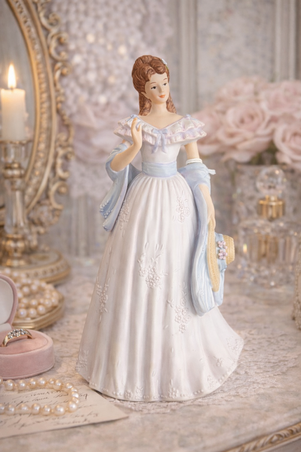 “Sarah Jane” | Romantic Victorian Porcelain Lady Figurine by Home Interiors