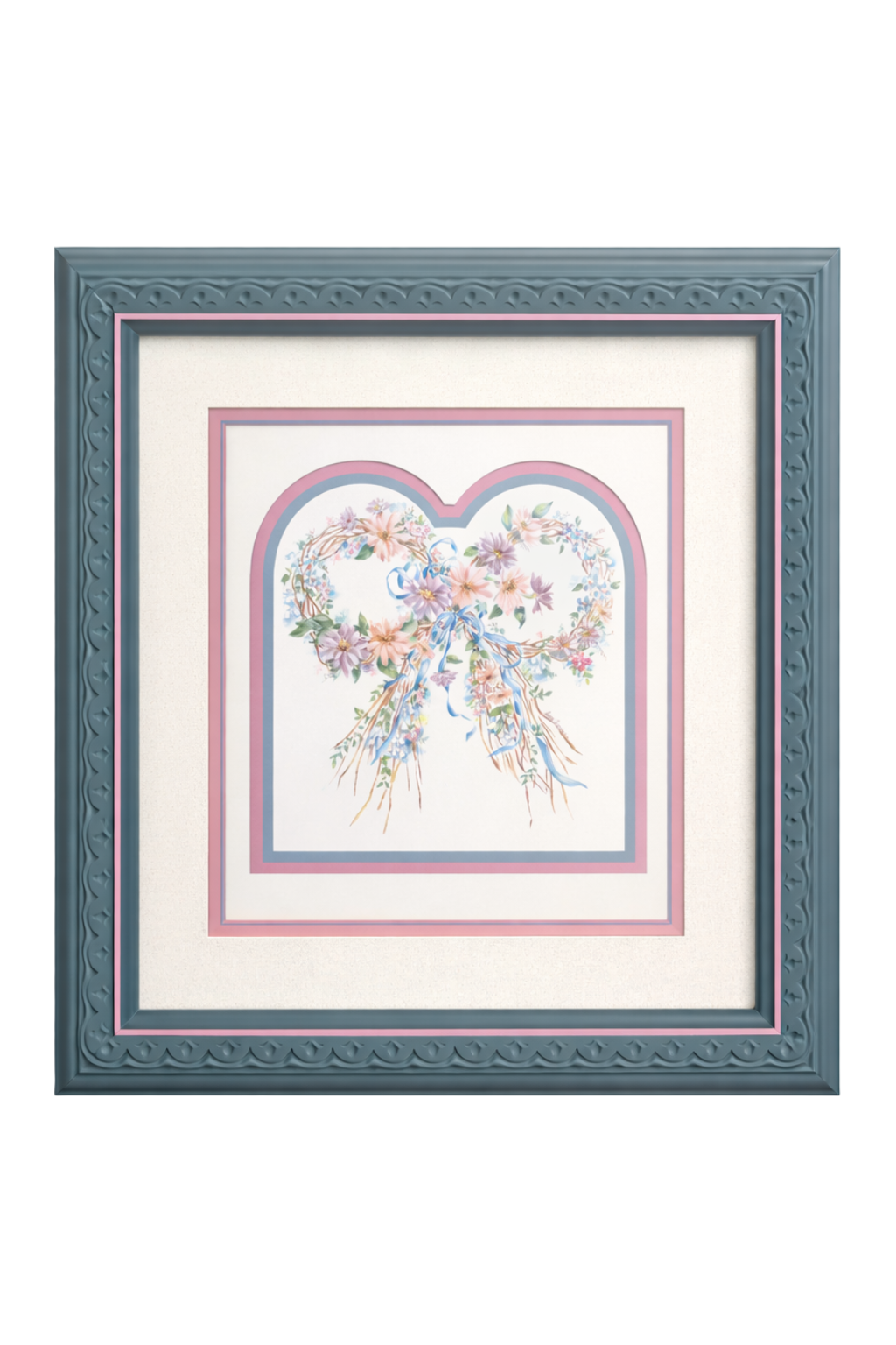 Le Petit Noeud Fleuri | Vintage Floral Bow Framed Art
