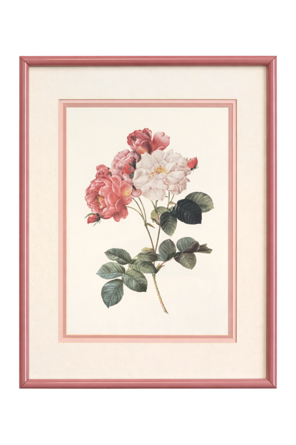 Blush Rose Reverie | Vintage 1980s Floral Framed Art Print