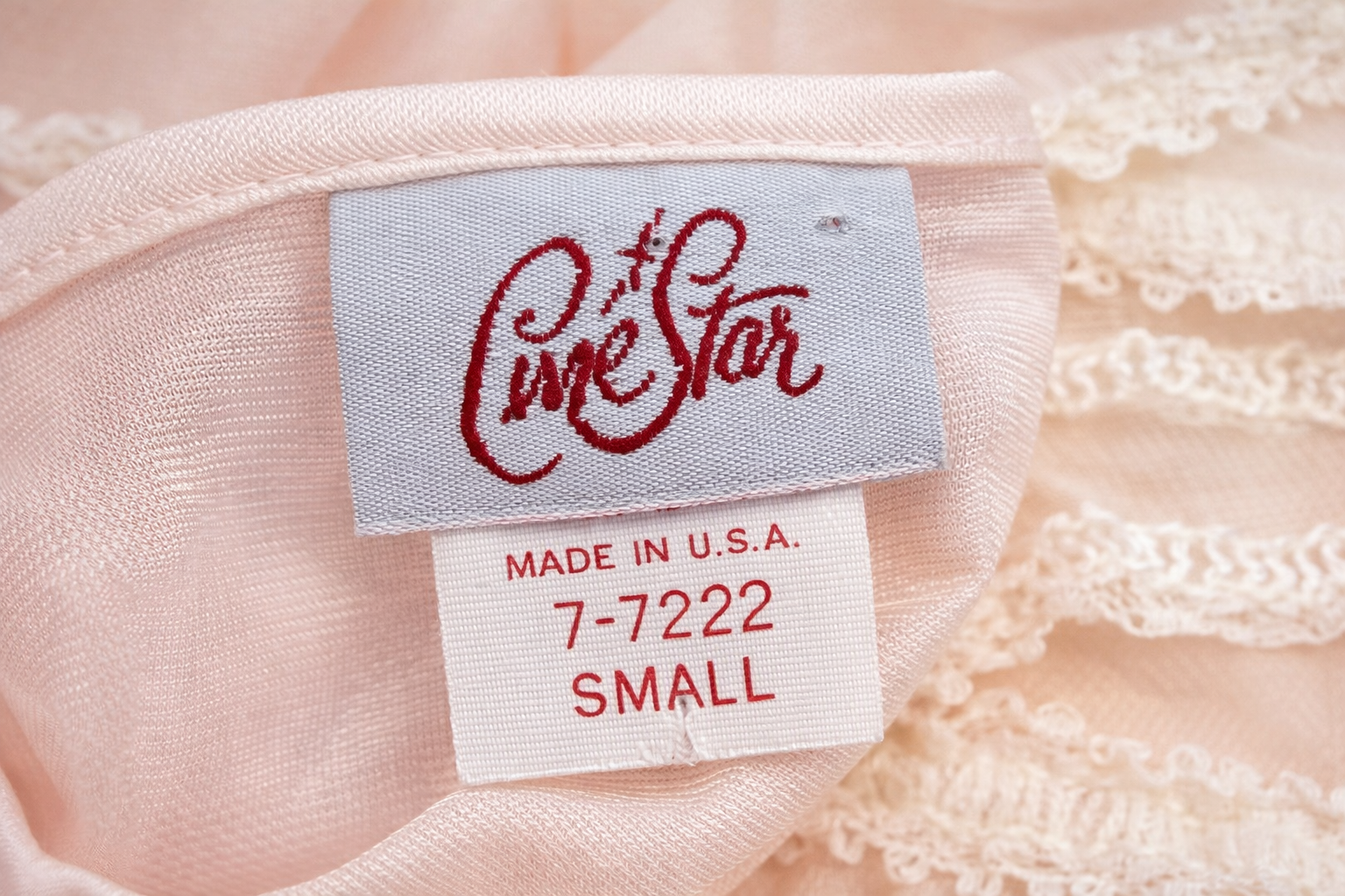 Powder Blush Lace Reverie Vintage Nightgown | Made in USA