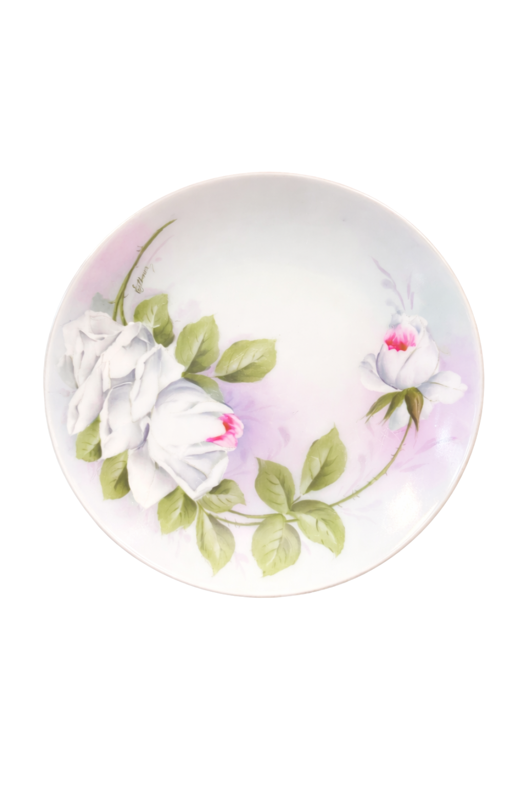 Hand-Painted HNC Bavaria Rose Plate | Vintage 6” Decorative Porcelain wall plate