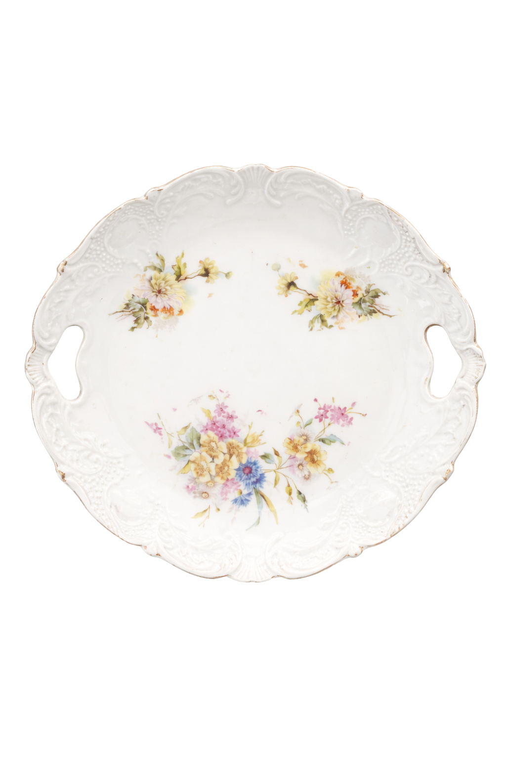 Vintage Floral Porcelain Serving Plate | Shabby Chic Cottagecore Tea Party Platter