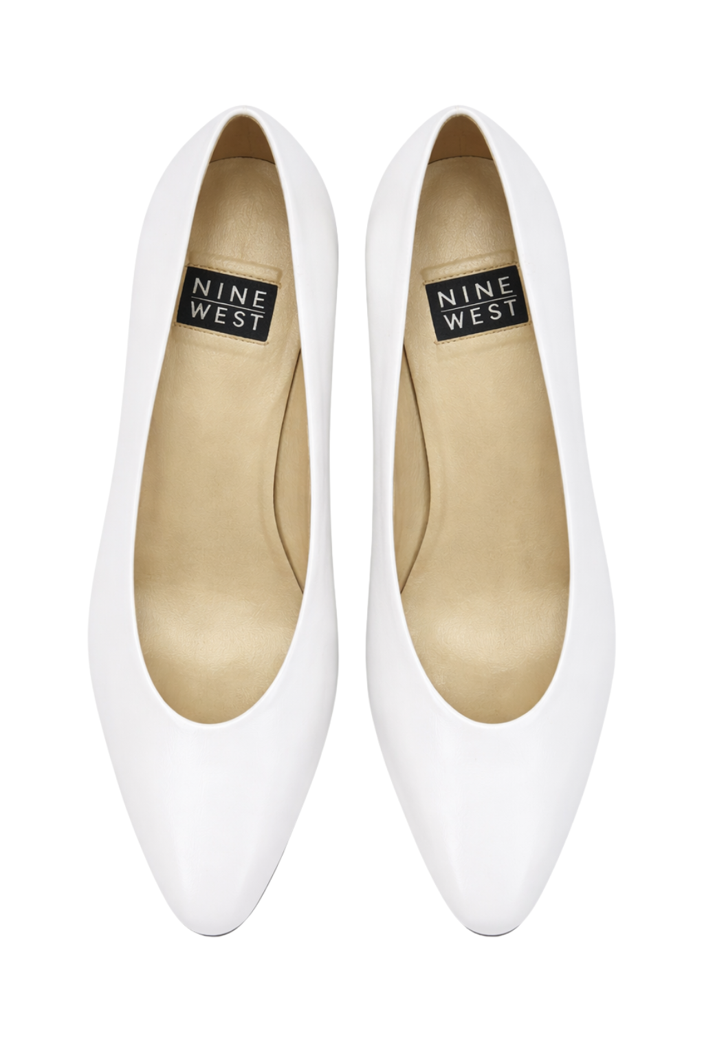 White Nine West Kitten Heels | (Vintage Feminine Cottagecore Shoes, Size 9.5)