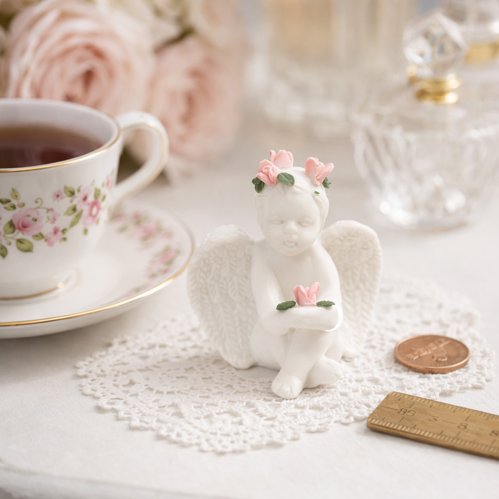 Little Rose Cherub Figurine